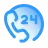 24/7 customer support hotline icon for Worldlink Visas clients